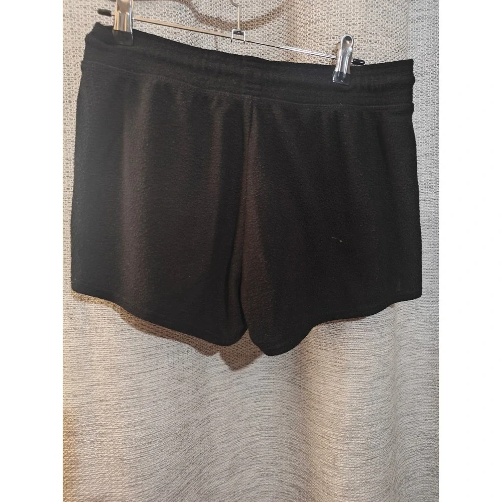 Alo Yoga Daze Shorts Womens Medium Black Knit Drawstring Lounge Active W6116R